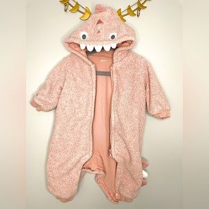 Dave & Bella peach pink warm overall with hood . SIZE -12 months !